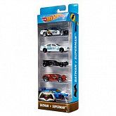 Набор машинок Hot Wheels 5 машинок (DJG23) white/black/red/blue