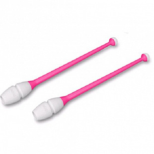 Булавы для художественной гимнастики Indigo вставляющиеся 41 см pink/white