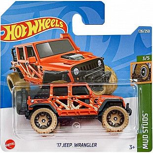 Машинка Hot Wheels Базовой коллекции '17 Jeep Wrangler 126/250 (5785 HCY03) mainline 2022