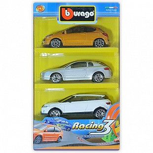 Набор из трех машинок Bburago Racing 3 №1 (18-30073)