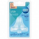 Соска Canpol babies EasyStart силиконовая круглая 1 шт. переменный поток 3+ (21/724)