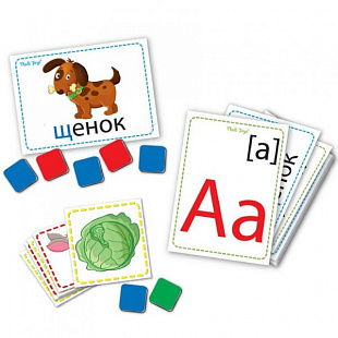Игра настольная магнитная с карточками Vladi Toys Буквы и звуки VT3701-04