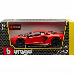 Коллекционная машина Bburago 1:24 Lamborghini Aventador LP750-4 SV (18-21079) red