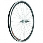 Заднее колесо 26", обод двойной black, втулка,32H,на гайках, silver ZVO20612