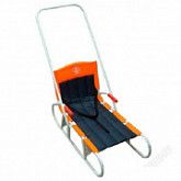 Санки детские складные Дэми с переставным толкателем black