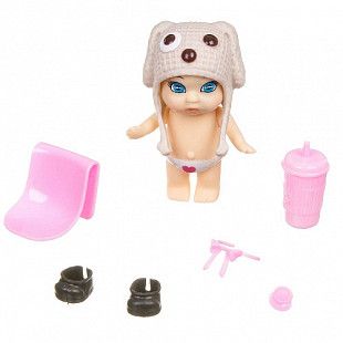 Кукла с аксессуарами Bondibon OLY Шапочке-ушанке с животным ВВ3852