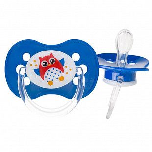 Пустышка Canpol babies Owls Силиконовая Симметричная 6-18 мес. (22/569) blue