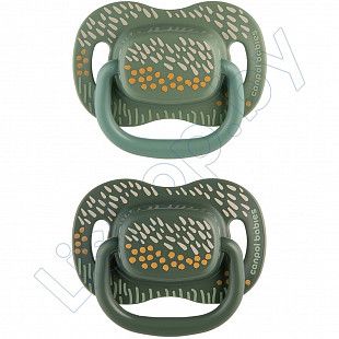 Пустышка Canpol babies Mountains Силиконовая Симметричная 0-6 мес., 2 шт. (34/930_gre)