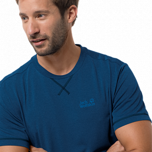Футболка мужская Jack Wolfskin Crosstrail T Men poseidon blue