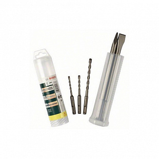 Набор Bosch 3 сверла и 2 зубила SDS+ 2607019455