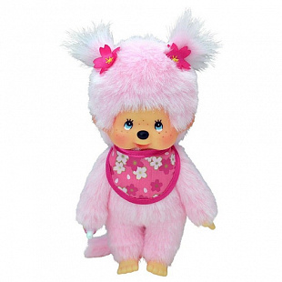 Мягкая игрушка Monchhichi Девочка в слюнявчике Сакура 242894
