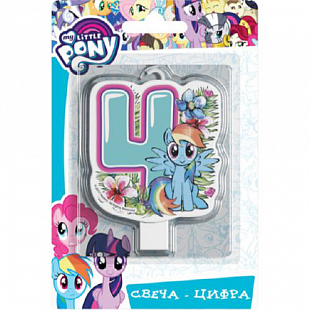 Свеча-цифра №4 Мой маленький пони 33021A