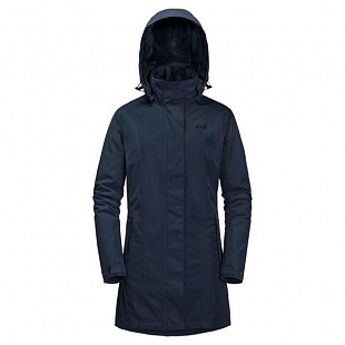 Пальто женское Jack Wolfskin Madison Avenue Coat dark blue