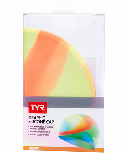 Детская шапочка для плавания TYR Tie Dye Junior Swim Cap LCSJRTD/173 orange