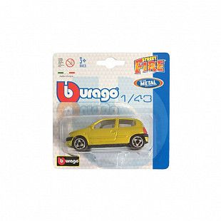 Машинка Bburago 1:43 Renault Clio (18-30001/18-30011) yellow