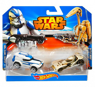 Набор машинок Hot Wheels Звездные войны Штурмовик и Дроид (CGX02 CGX07)
