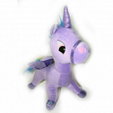 Мягкая набивная игрушка Единорог с блестящими рогом и крыльями 1297