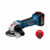 Аккумуляторная углошлифмашина Bosch GWS 18-125 V-LI L-BOXX + фитнес браслет 0615990K3W