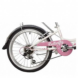 Велосипед Novatrack Butterfly 20” pink/white