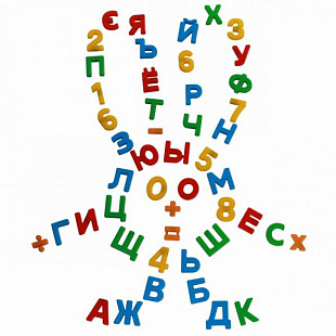 Набор Полесье Первые уроки на магнитах 33 буквы + 10 цифр + 5 знаков 70289