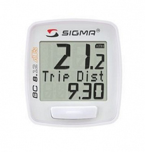Велокомпьютер Sigma BC 8.12, 8ф white 38958
