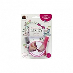 Бальзам для губ Lucky Шоколадный и Розовый лак Т11196