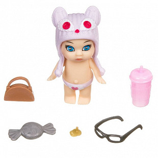 Кукла с аксессуарами Bondibon OLY Шапочке-ушанке с животным В банане ВВ3840