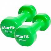 Набор гантелей виниловых Starfit Core DB-101 1.5 кг green