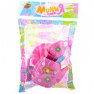 Набор YAKO посуды с чайником и пирожным МиниМаниЯ М6006 pink