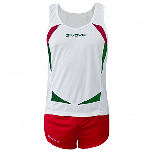 Легкоатлетическая форма Givova Sparta Kita05 white/red