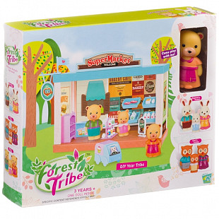 Игровой набор Супермаркет Forest Ttibe с фигуркой зверюшки 60232