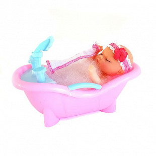 Пупс Qunxing Toys в ванночке A263 Pink