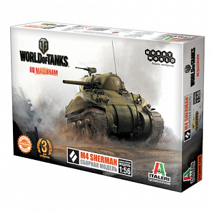 Настольная игра Hobby World World of Tanks Масштабная модель 1:56 M4 Sherman Сборный танк 1631