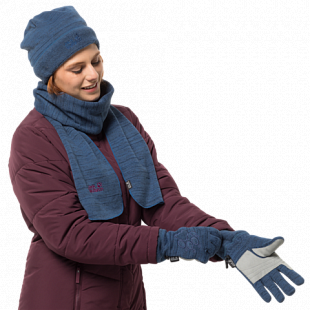 Перчатки женские Jack Wolfskin Aquila Glove Women ocean wave