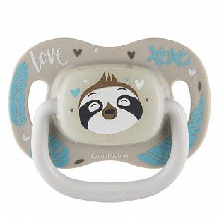 Пустышка Canpol babies Exotic Animals силиконовая симметричная 6-18 мес. (34/921_leni)