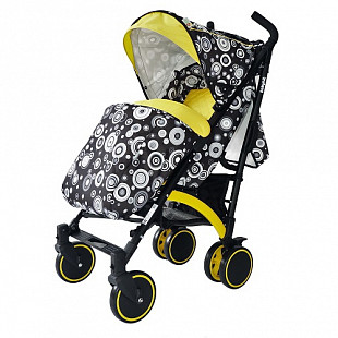 Коляска BabyHit Rainbow black/yellow circles