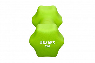 Гантель неопреновая Bradex 2 кг SF 0542 green