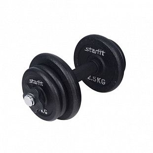 Гантель разборная Starfit DB-715 чугунная в коробке 10 кг black