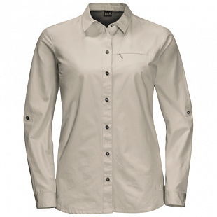 Рубашка женская Jack Wolfskin Lakeside Roll-Up Shirt W dusty grey