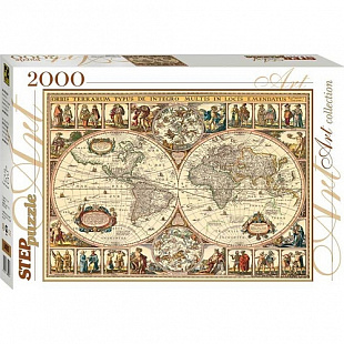 Пазлы Step Puzzle 2000 Историческая карта мира 84003