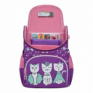 Рюкзак школьный GRIZZLY RAm-084-1 /2 lilac