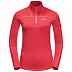 Рубашка с длинными рукавами женская Jack Wolfskin Performance Halfzip W tulip red