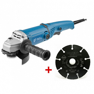 Одноручная углошлифмашина Bull WS 1201 + Круг Hilberg по дереву 03002125A1