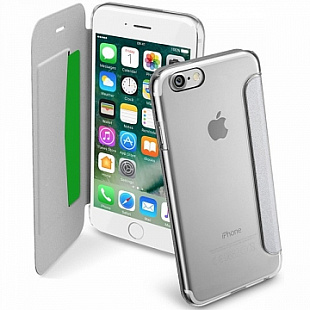 Чехол Cellularline Clbook Case Trasp для IPhone 7 CLEARBOOKIPH747S silver