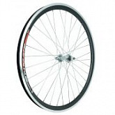 Переднее колесо 26" обод двойной black, втулка,32H,на гайках, silver ZVO20613