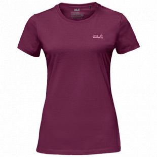Футболка женская Jack Wolfskin Essential T Women wild berry