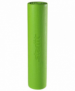 Гимнастический коврик для йоги, фитнеса с рисунком Starfit FM-102 PVC green (173x61x0,3)