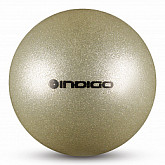 Мяч для художественной гимнастики Indigo металлик 300 г IN119 15 см с блеcтками silver