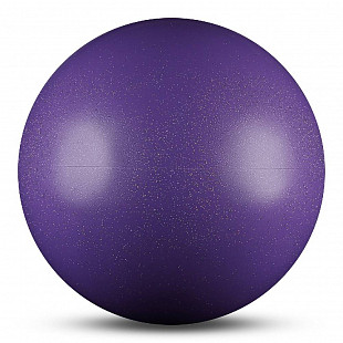 Мяч для художественной гимнастики Indigo силикон 300 г 15 см с блестками AB2803 violet