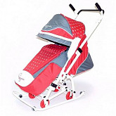 Санки-коляска RT Скользяшки Мозаика 0933-Р14 red/grey/white